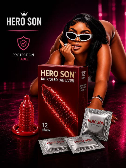 HERO SON – Préservatifs à Crampons | Pack Authentique 12 Dans 1 Pack